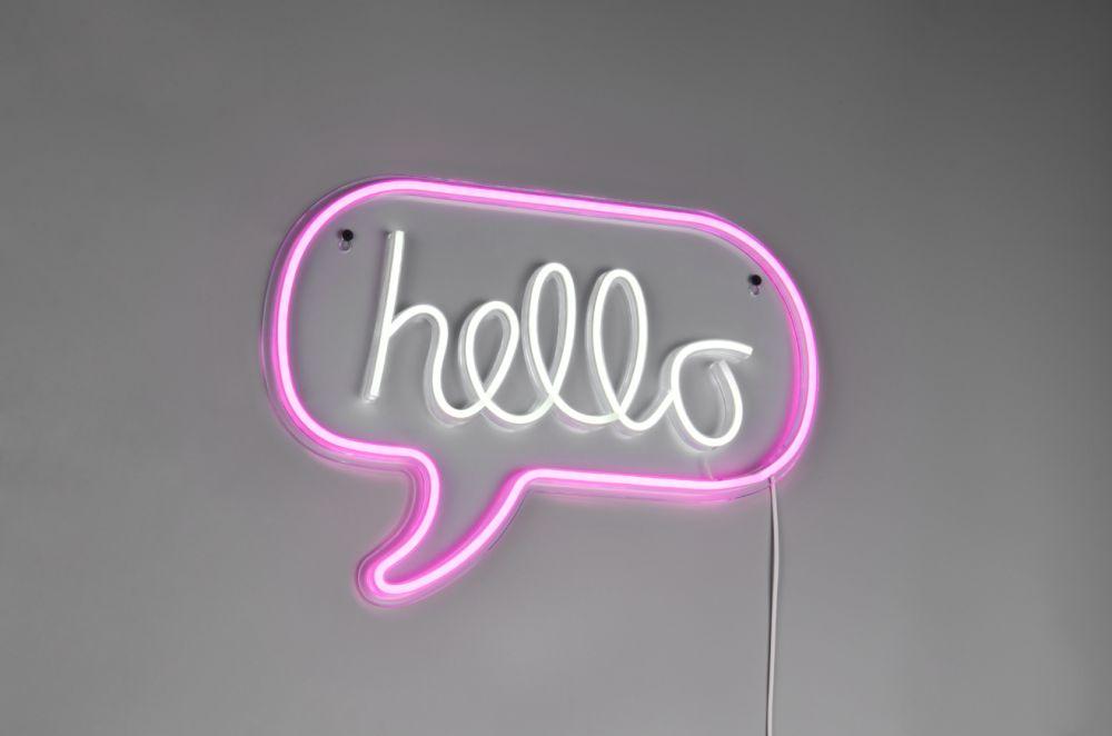 TRIO-Lighting Trio Hello LED neon sign