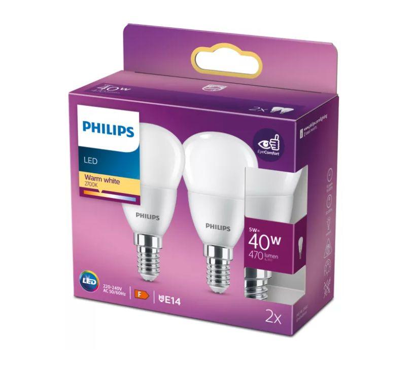 PHILIPS LED 40W P45 E14 Silti
