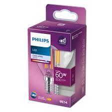 PHILIPS LED stikla 60W E14 Auksti
