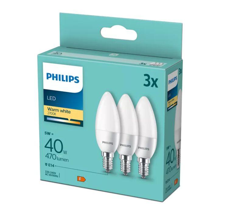 PHILIPS LED 40W B35 E14 Silti
