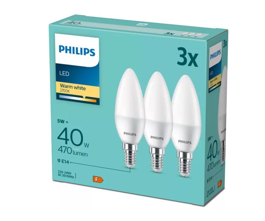 PHILIPS LED 40W B35 E14 Silti
