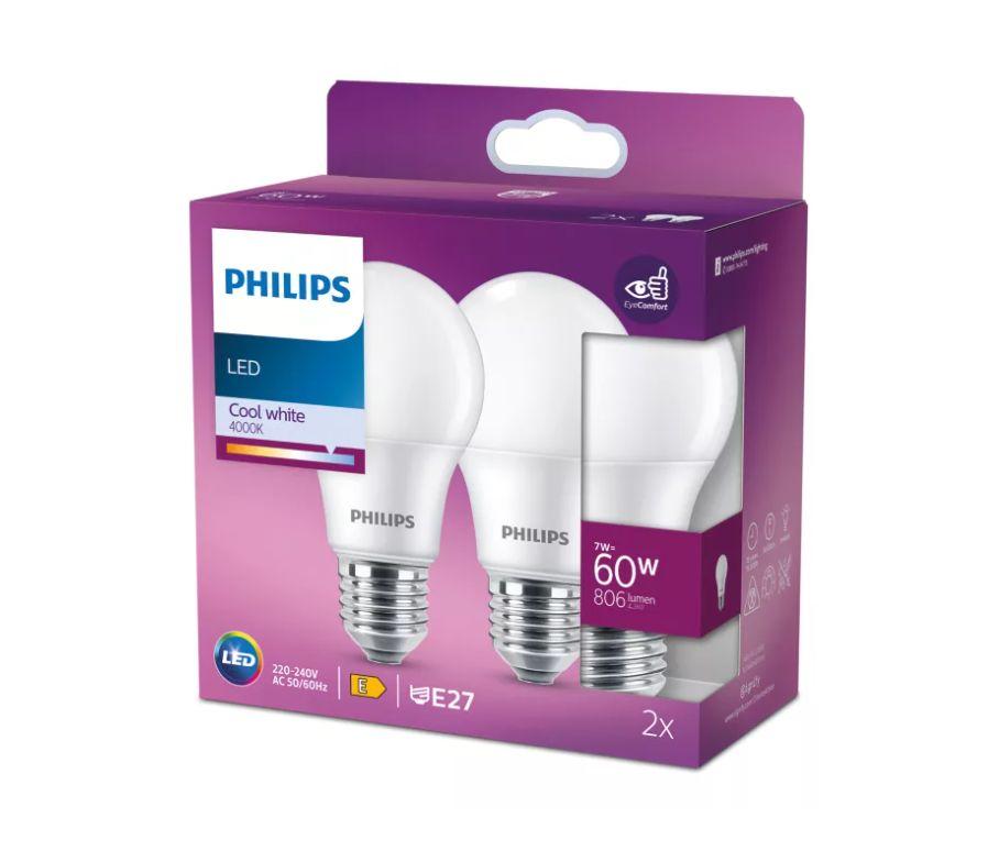 PHILIPS LED 60W A60 E27 Auksti