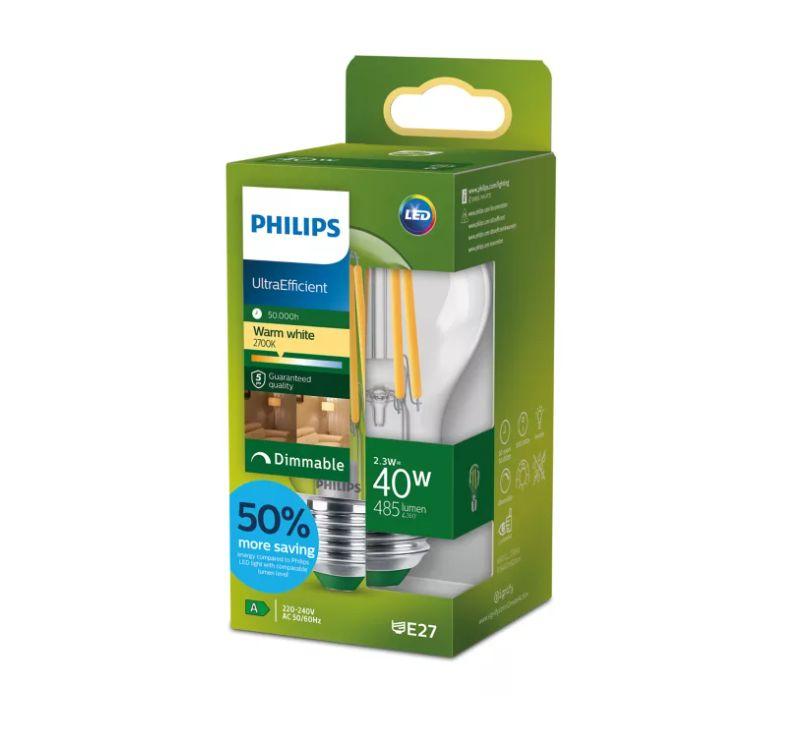 PHILIPS LED stikla 40W A60 E27