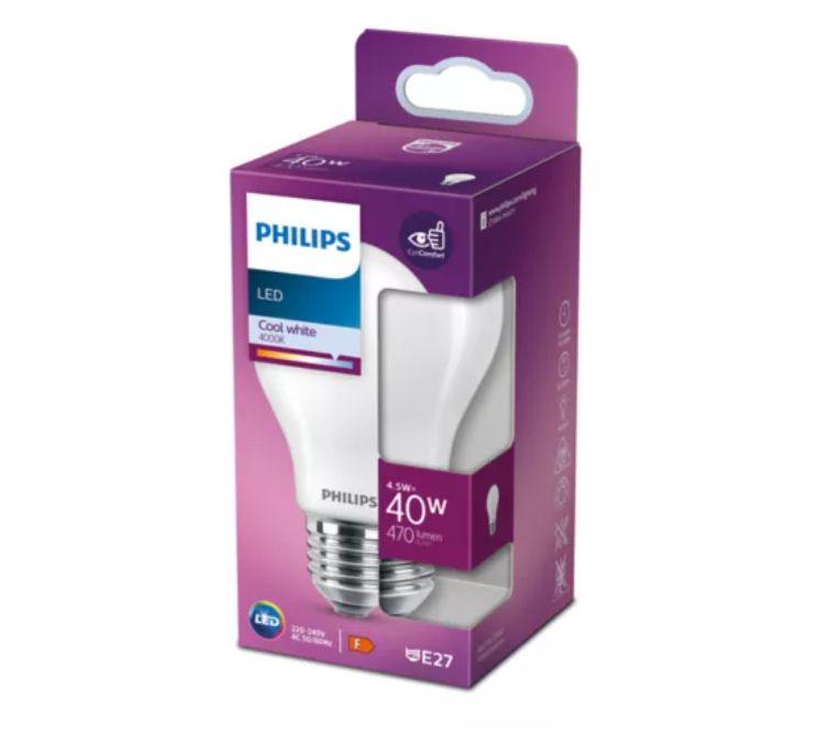 PHILIPS LED stikla 40W A60 E27