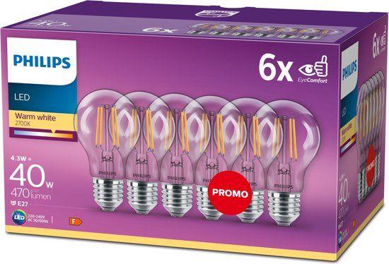 PHILIPS LED stikla 40W A60 E27
