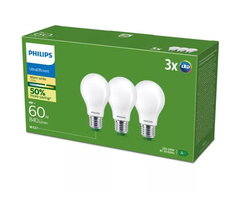 PHILIPS LED stikla 60W A60 E27