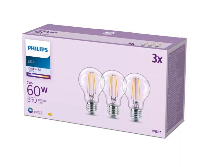 PHILIPS LED stikla 60W A60 E27