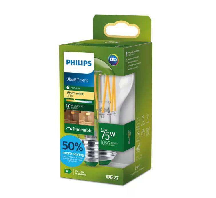 PHILIPS LED stikla 75W A60 E27