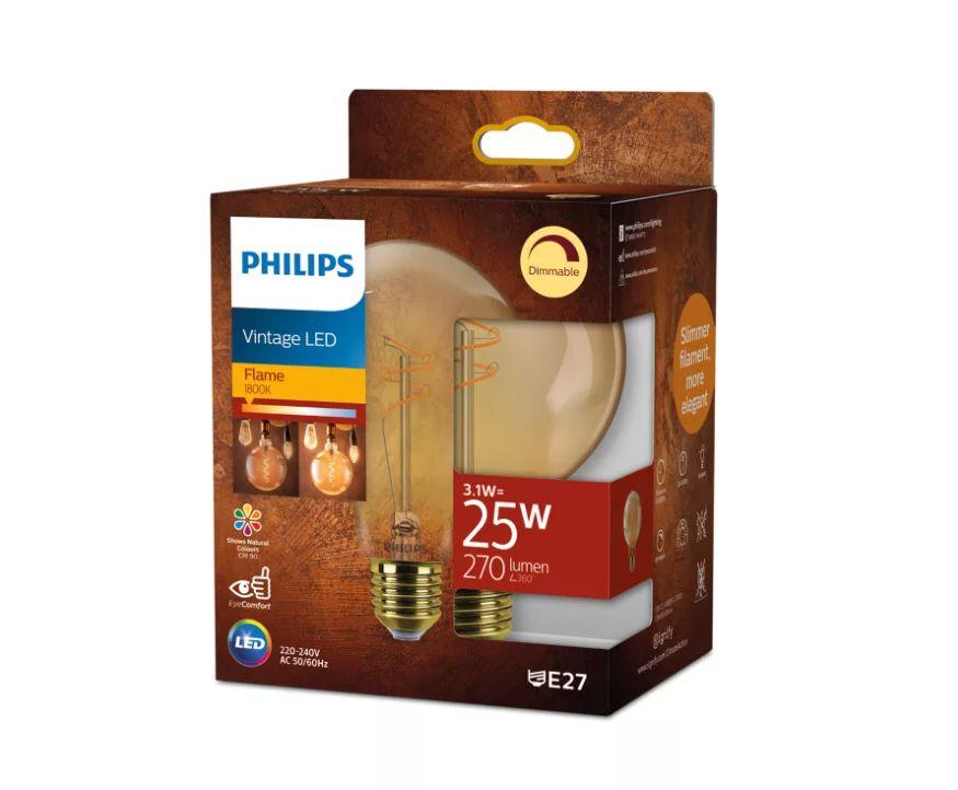 PHILIPS LED G95 25W 1800K E27