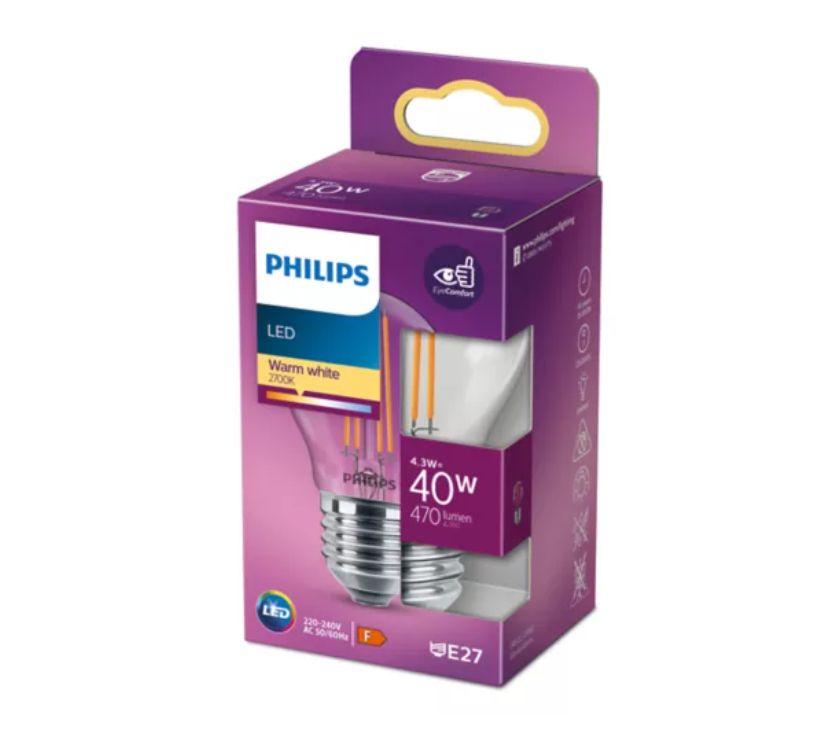 PHILIPS LED stikla 40W E27 Silti