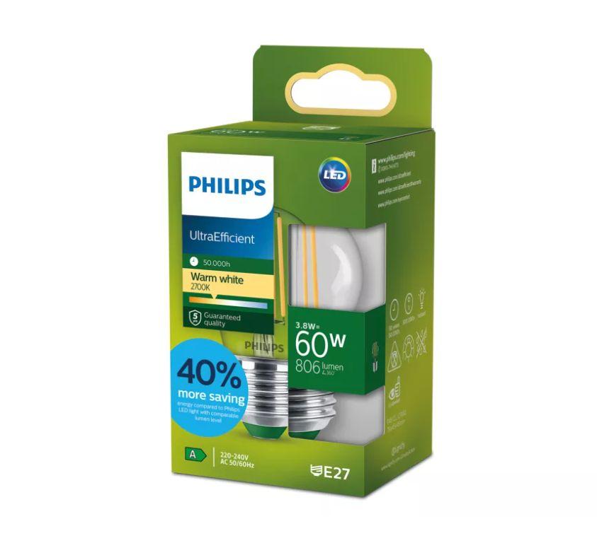PHILIPS LED stikla 60W P45 E27