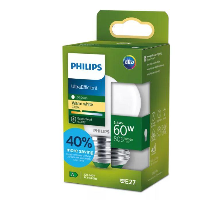 PHILIPS LED stikla 60W P45 E27