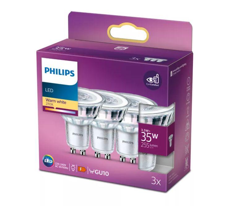 PHILIPS LED stikla 35W GU10 Silti