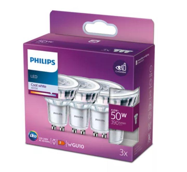 PHILIPS LED stikla 50W GU10 Auksti
