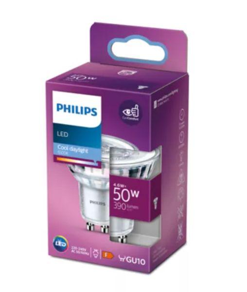 PHILIPS LED stikla 50W GU10 Ļoti