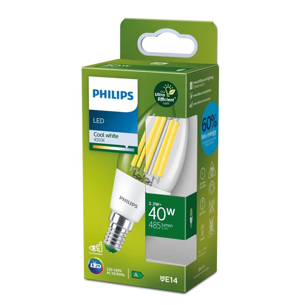 PHILIPS LED stikla 40W B35 E14