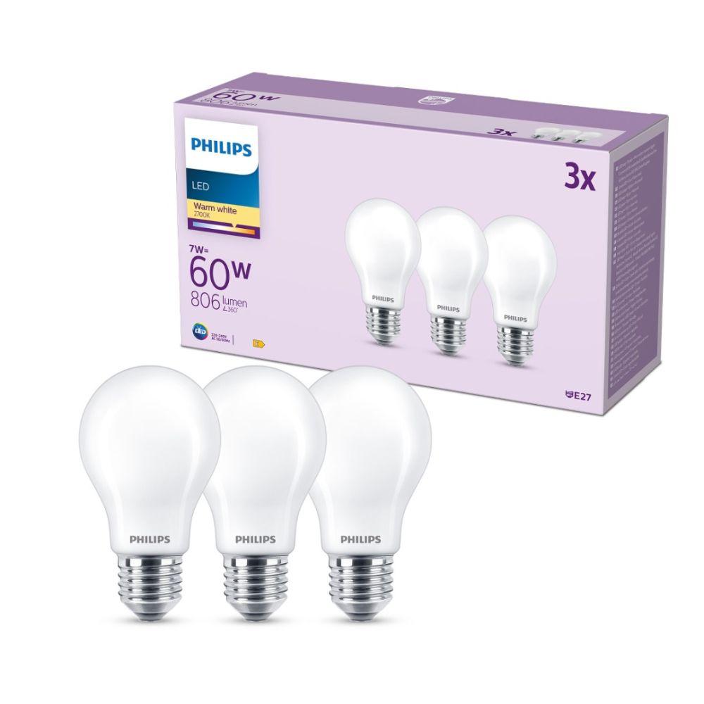 PHILIPS LED stikla 60W A60 E27