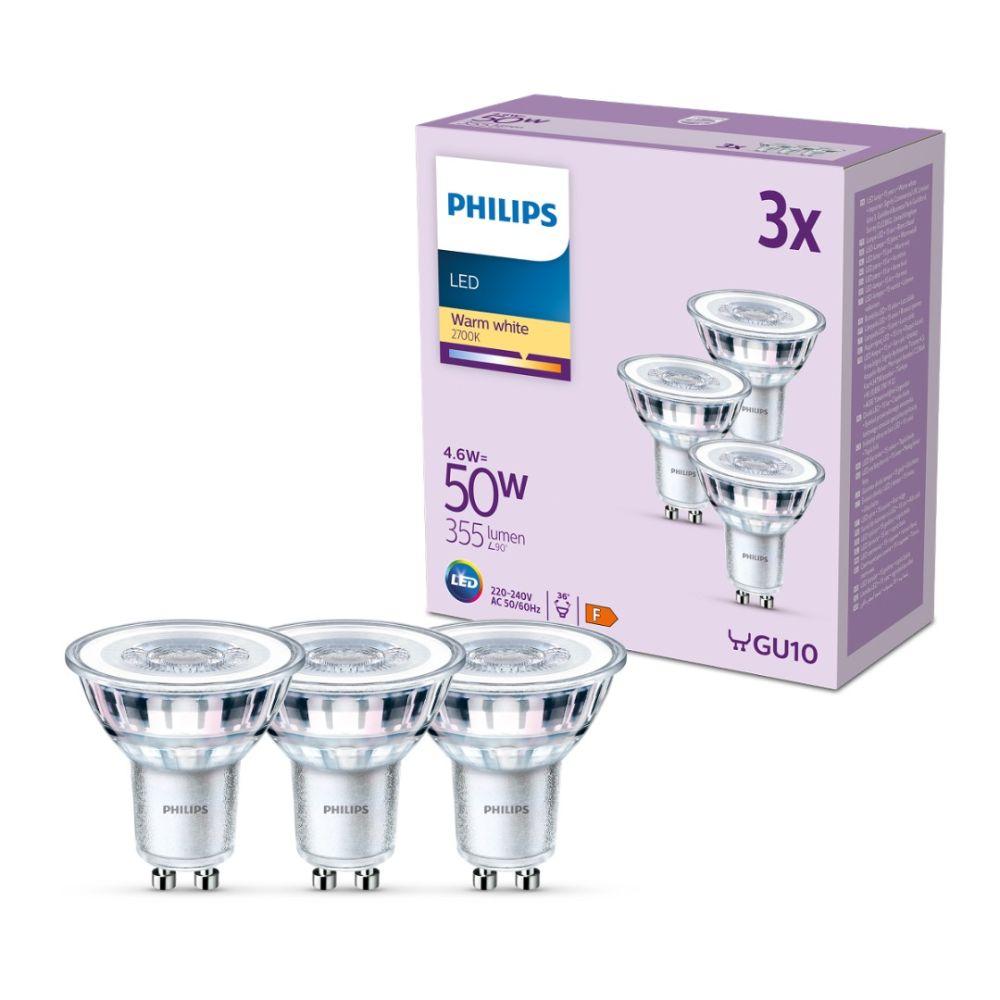 PHILIPS LED stikla 50W GU10 Silti