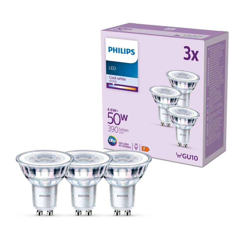 PHILIPS LED stikla 50W GU10 Auksti