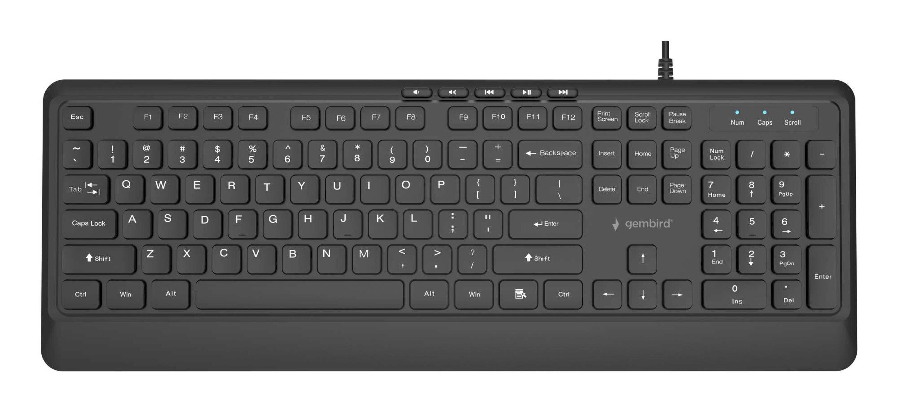Gembird KB-MCH-05 Plāna multivides vadu tastatūra