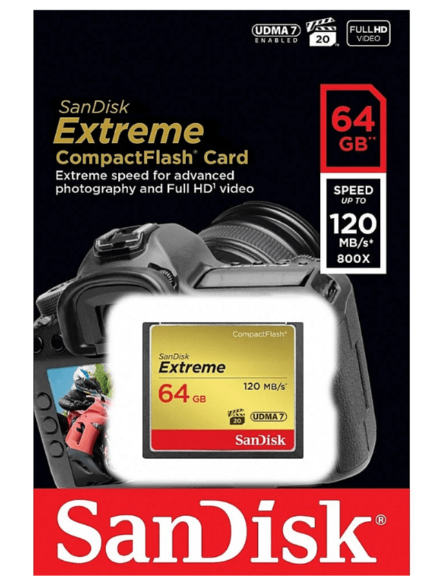 SanDisk CF Extreme Zibatmiņa 64GB