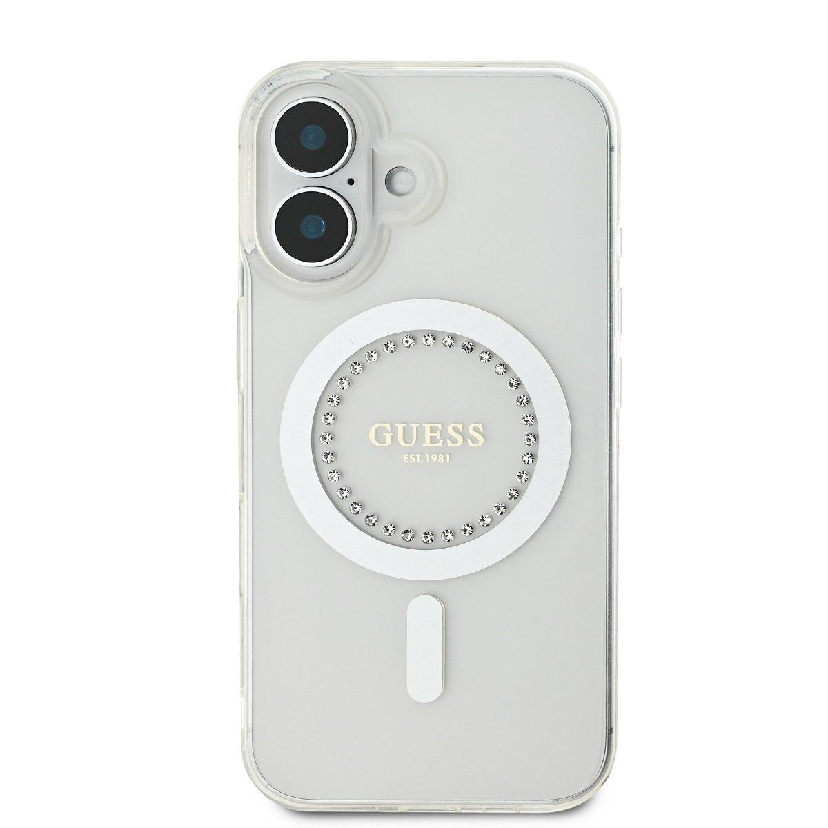 Guess IML Rhinestones Ring MagSafe Case