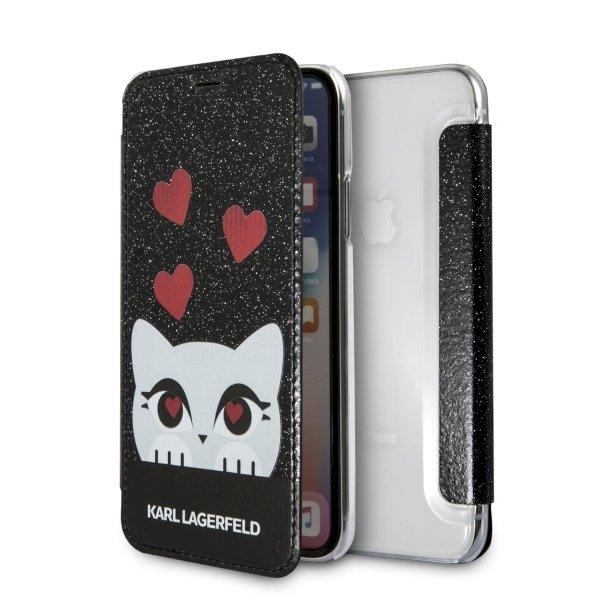 Karl Lagerfeld KLFLBKPXVDCBK Aizsargapvalks priekš iPhone