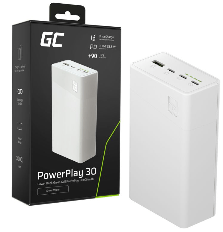 GreenCell PowerPlay 30 Power Bank Arējas