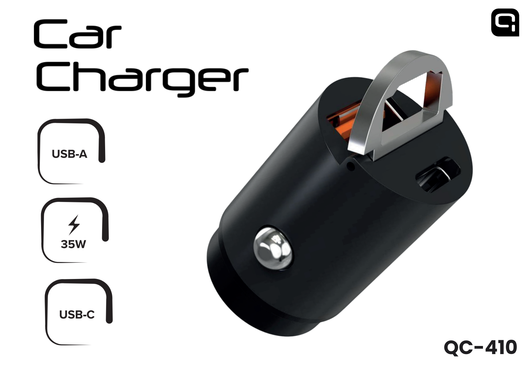 Quick QC-410 Auto Lādētājs ar USB-C