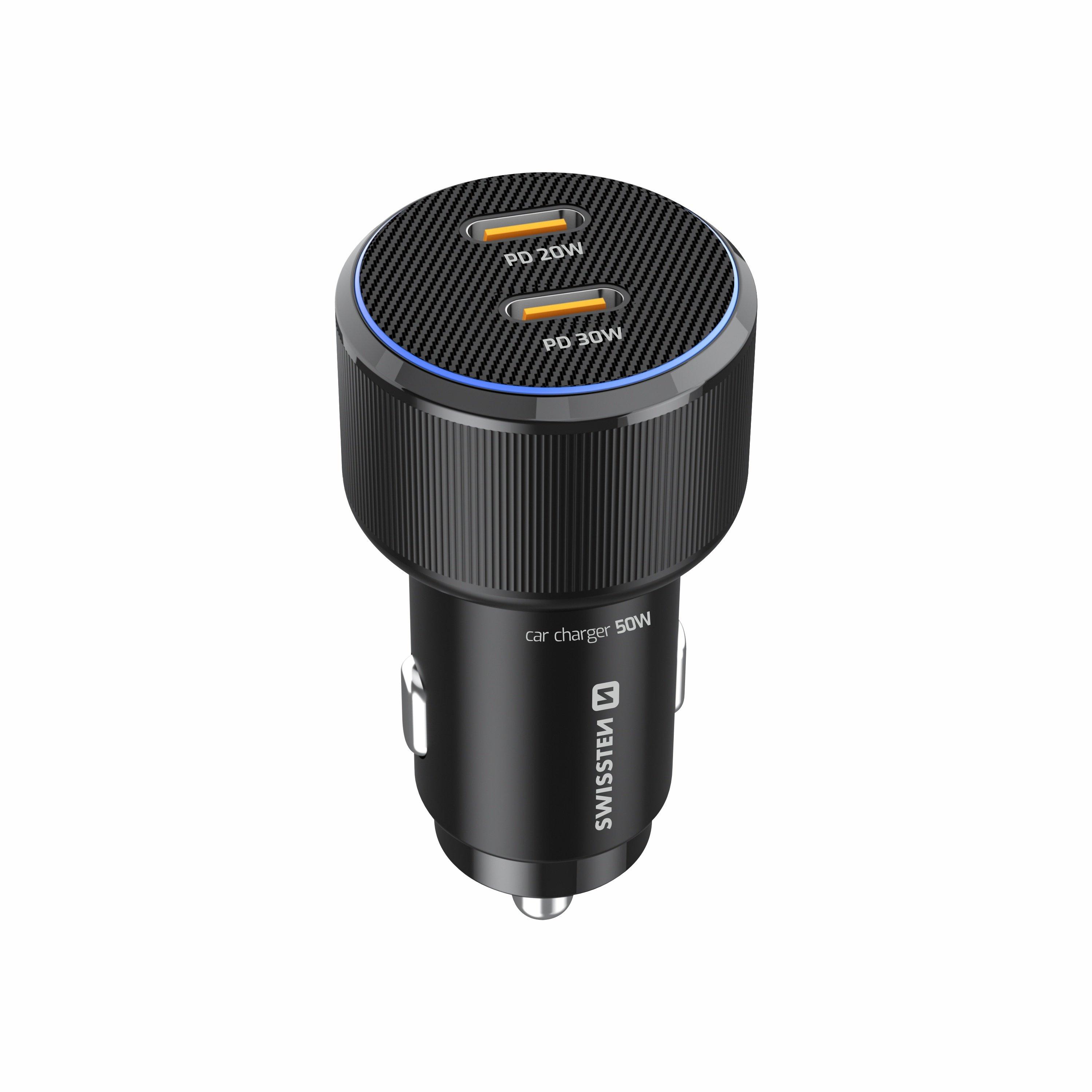 Swissten PD 2x USB-C Automašīnas Lādētājs