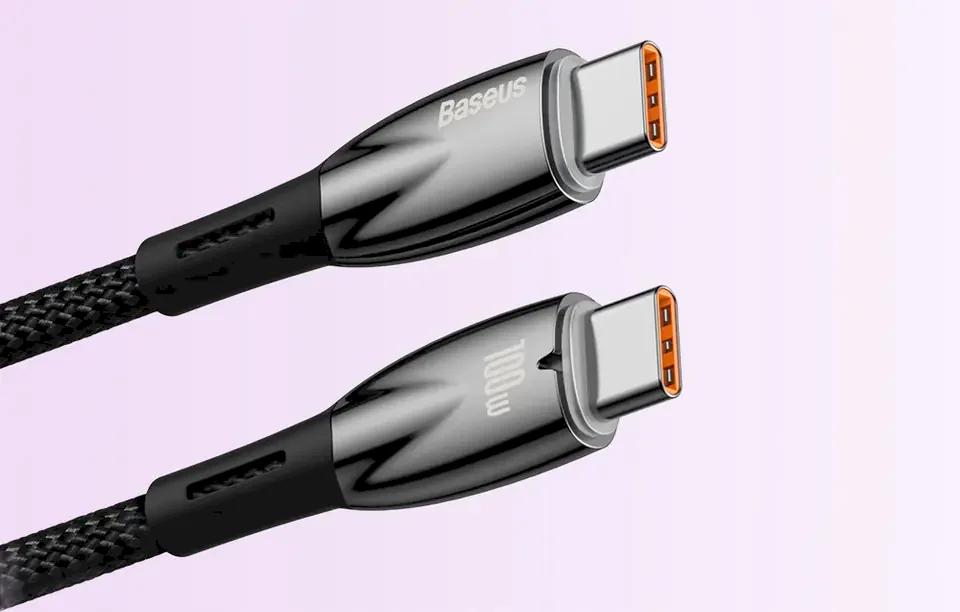 Baseus Glimmer USB-C - USB-C kabelis