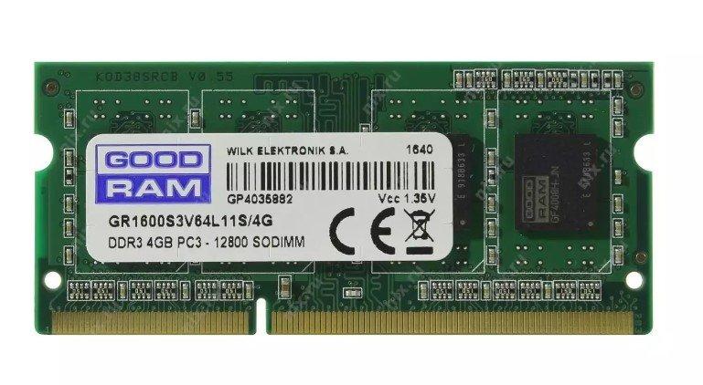 Goodram GR1600S3V64L11S/4G 4 GB Operatīvā atmiņa