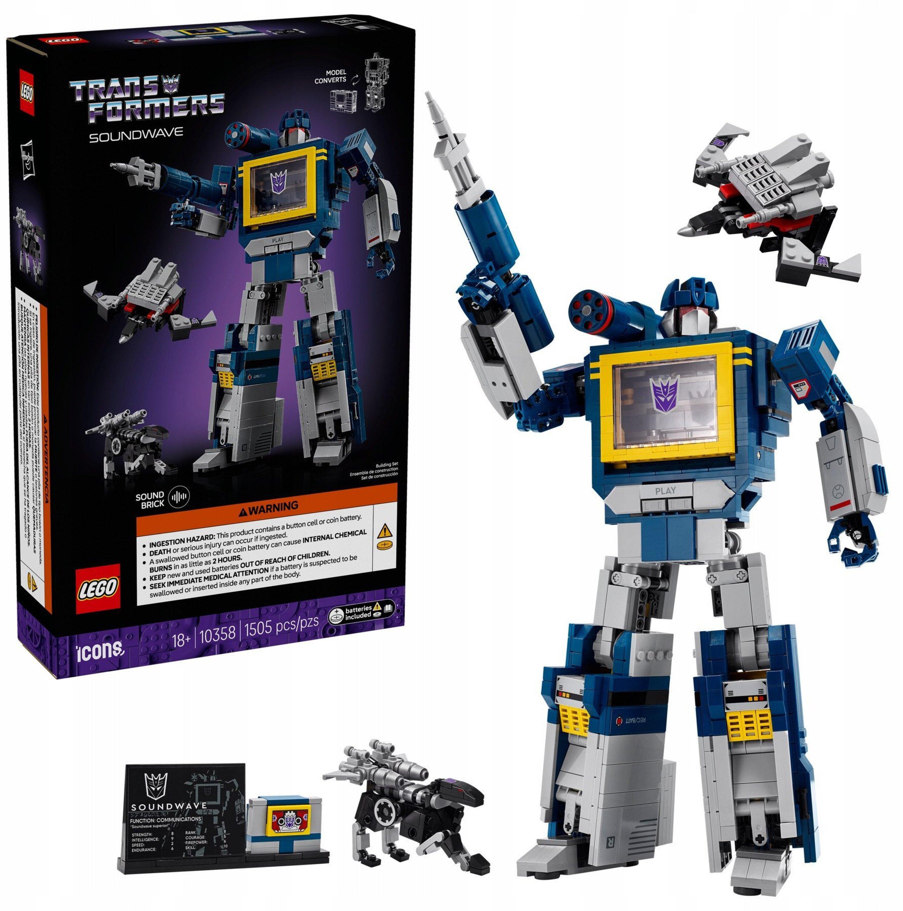 LEGO 10358 Transformers: Soundwave Konstruktors