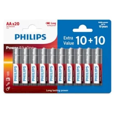 Philips AA LR6 Baterija 20 gab