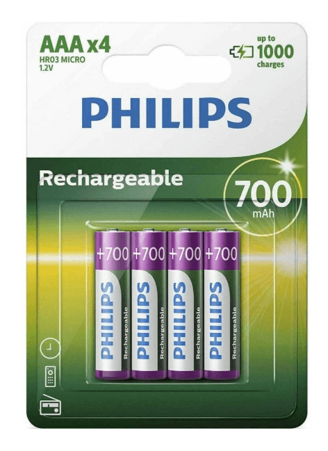 Philips R03B4A70/10 Lādējamās Baterijas AAA 4gab