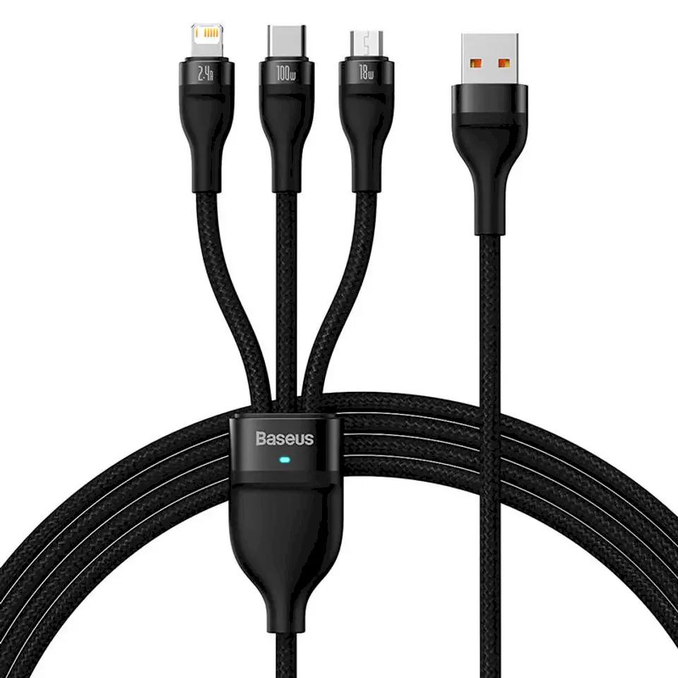 Baseus Flash Series 3-in-1 USB kabelis