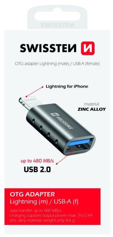 Swissten OTG Adapteris Lightning uz USB