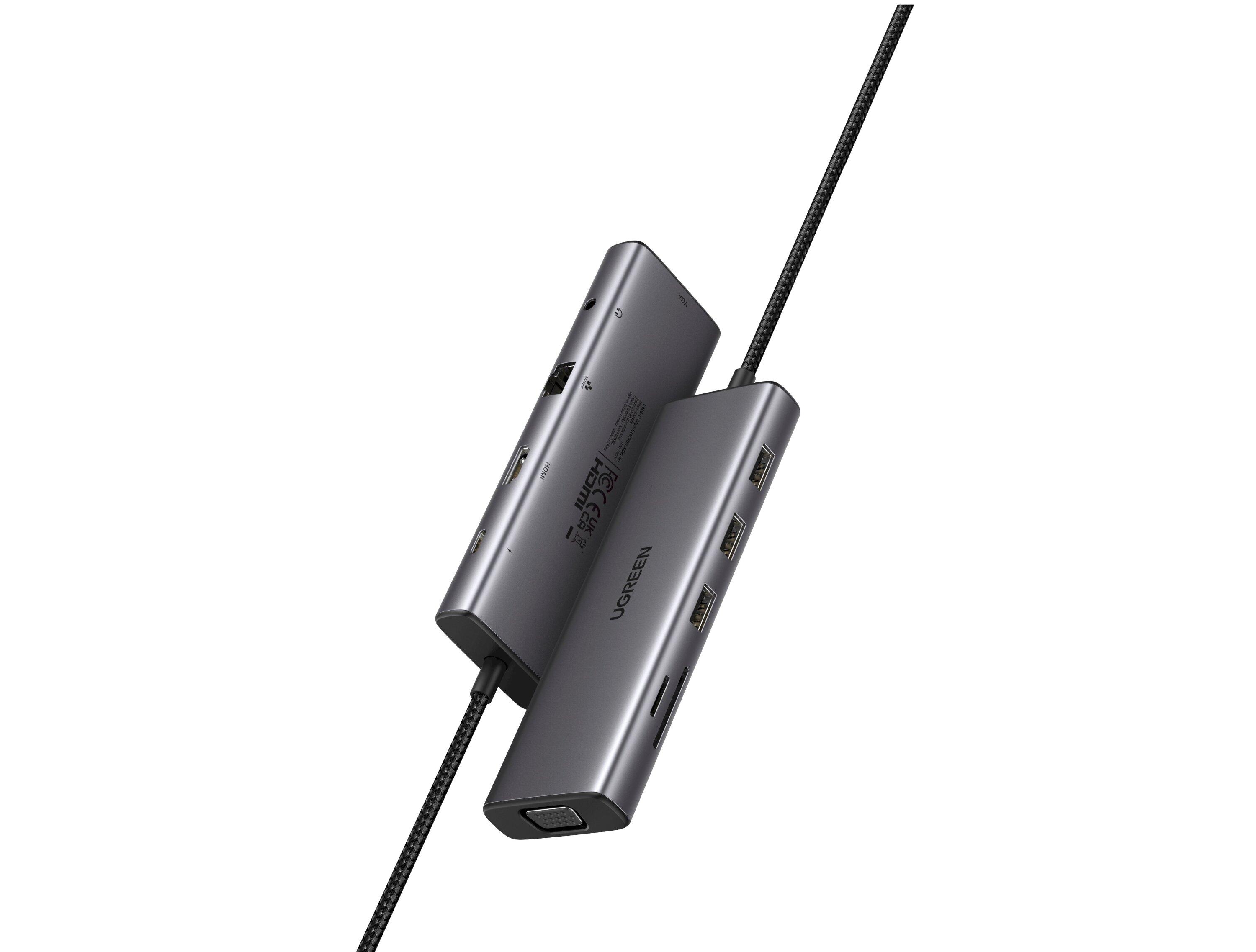 UGREEN 15601 Revodok 10-in-1 USB-C centrmezgls