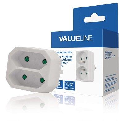 Valueline VLES200C001WH Adapteris 2x rozetēm 220V