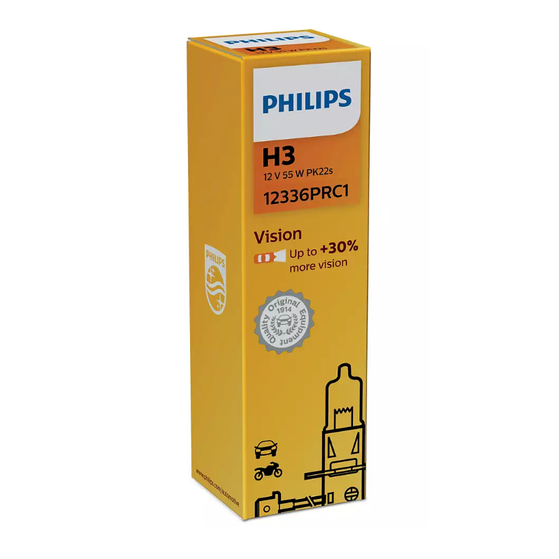 Philips H3 Vision Auto spuldze 12V