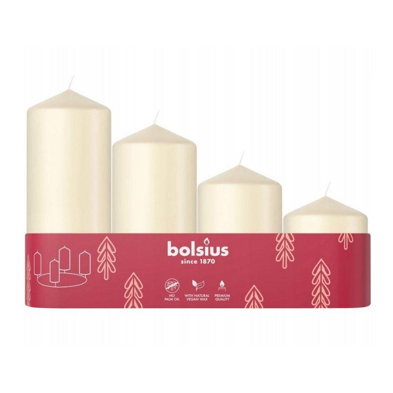Bolsius Adventes Ziemassvētku Sveces 4gab 60x48mm