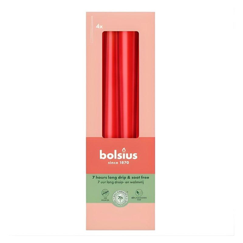 Bolsius Galda Sveces 245/24mm Sarkanas 4gab