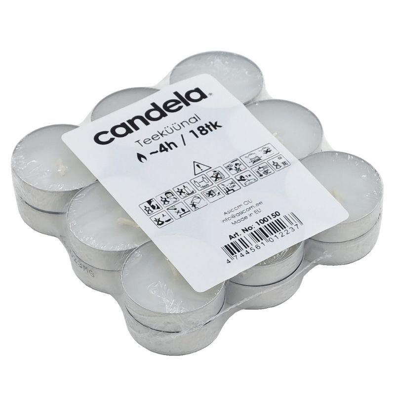 Candela Tējas Sveces 18gab White