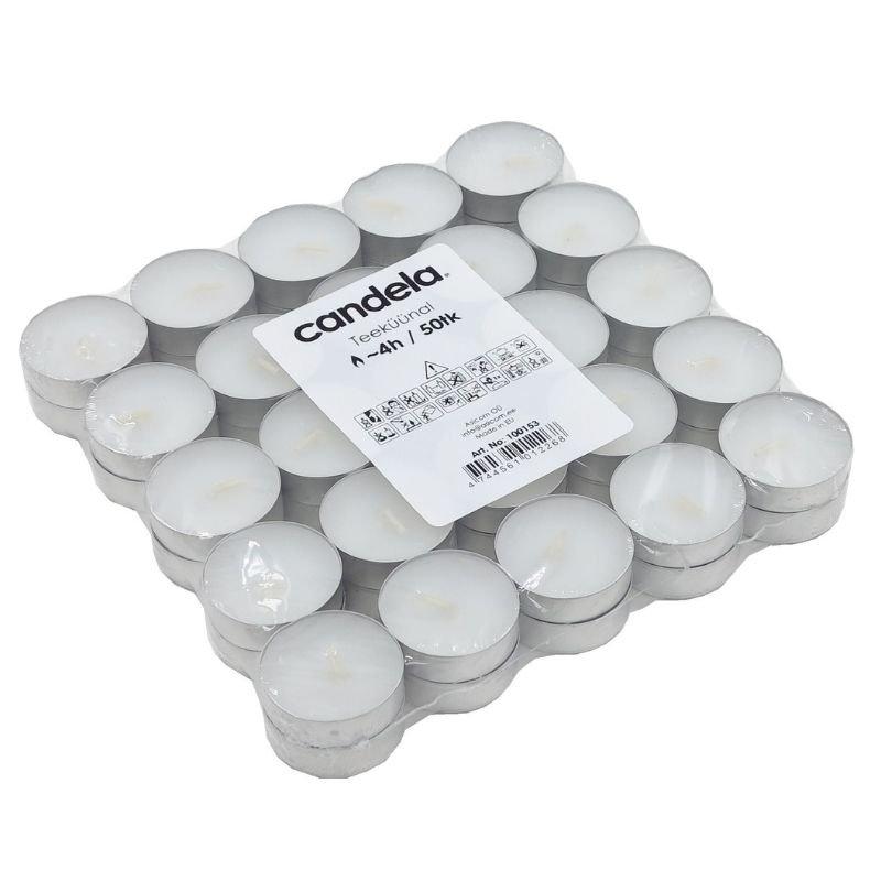 Candela Tējas Sveces 50gab
