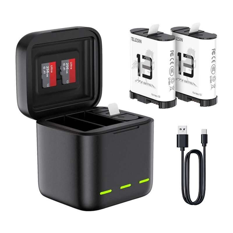 Three-channel battery charger for GoPro Hero
