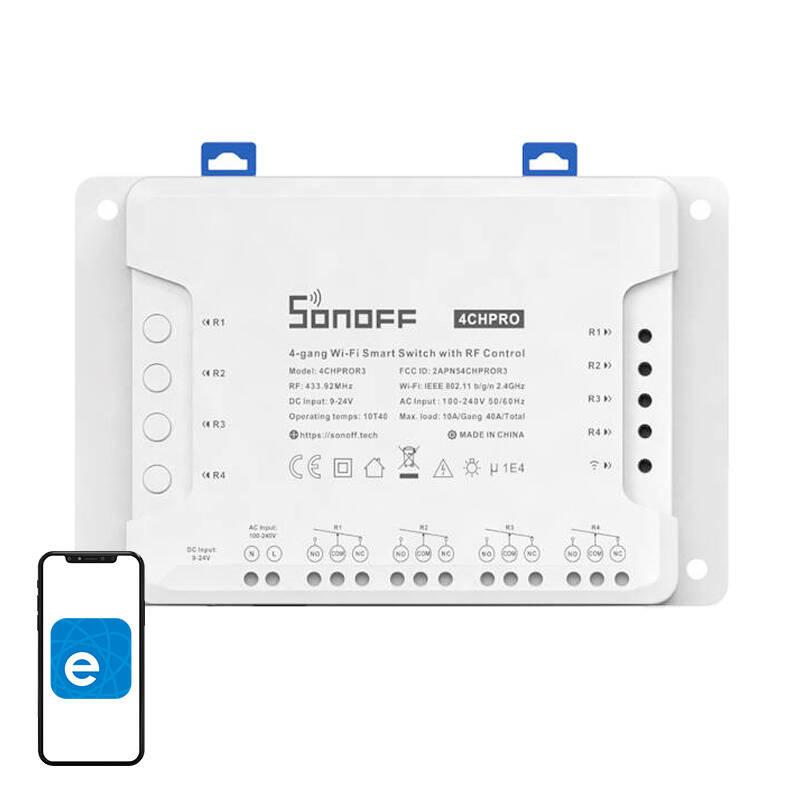 SONOFF 4CHPROR3 Viedais Wi-Fi un RF