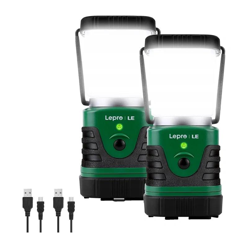 LEPRO 3300008-2 Camping Lamp, 4400mAh, 2-Pack