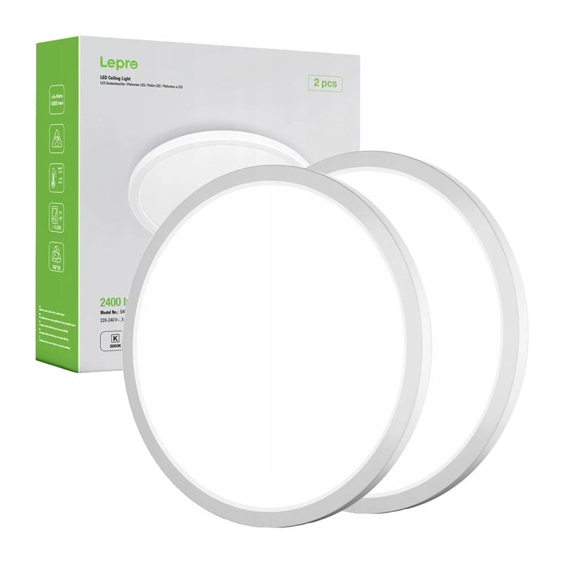 LEPRO 1500038-DW-EU-2 Ceiling Light, 18W, 1800
