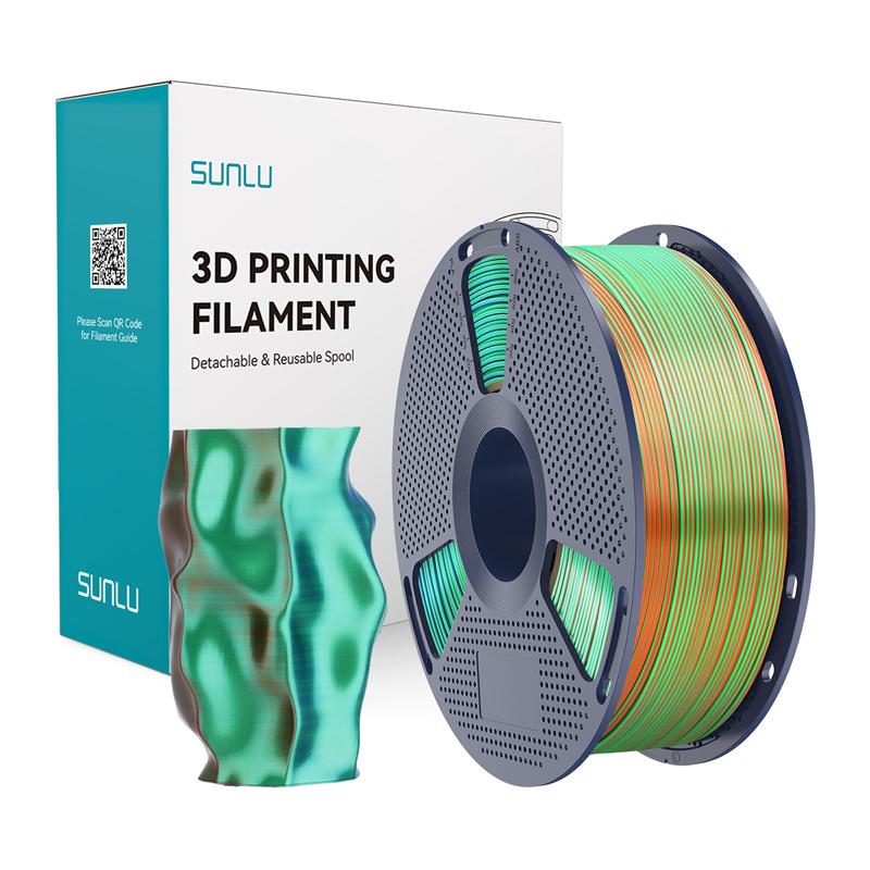 Sunlu PLA+ Silk Tri-Color Filament (orange