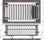 Radiators 33x500x1400 sānu piesl. Termolux